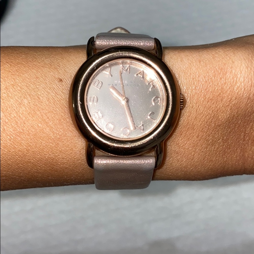 Marc by Marc Jacobs leather strap watch